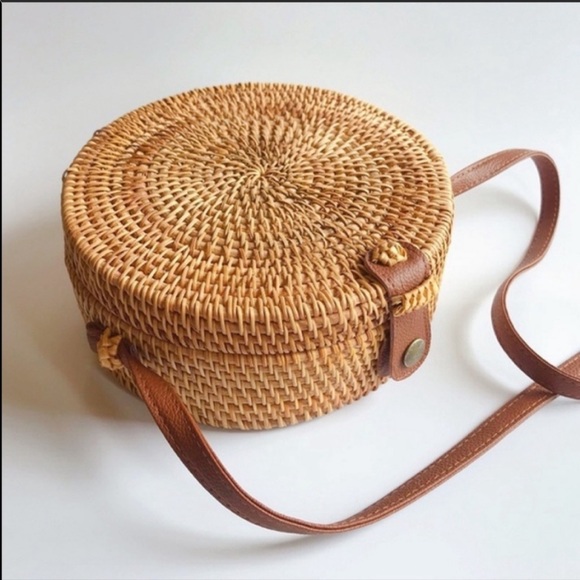 Anthropologie Handbags - Anthropologie Round Wicker Purse -New!